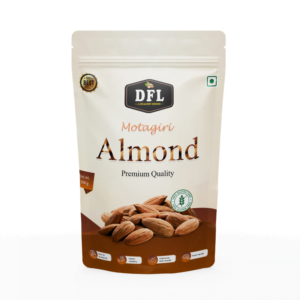 dry fruits Front view of a 500g pack of Almond Motagiri, showcasing the brand logo and product label.