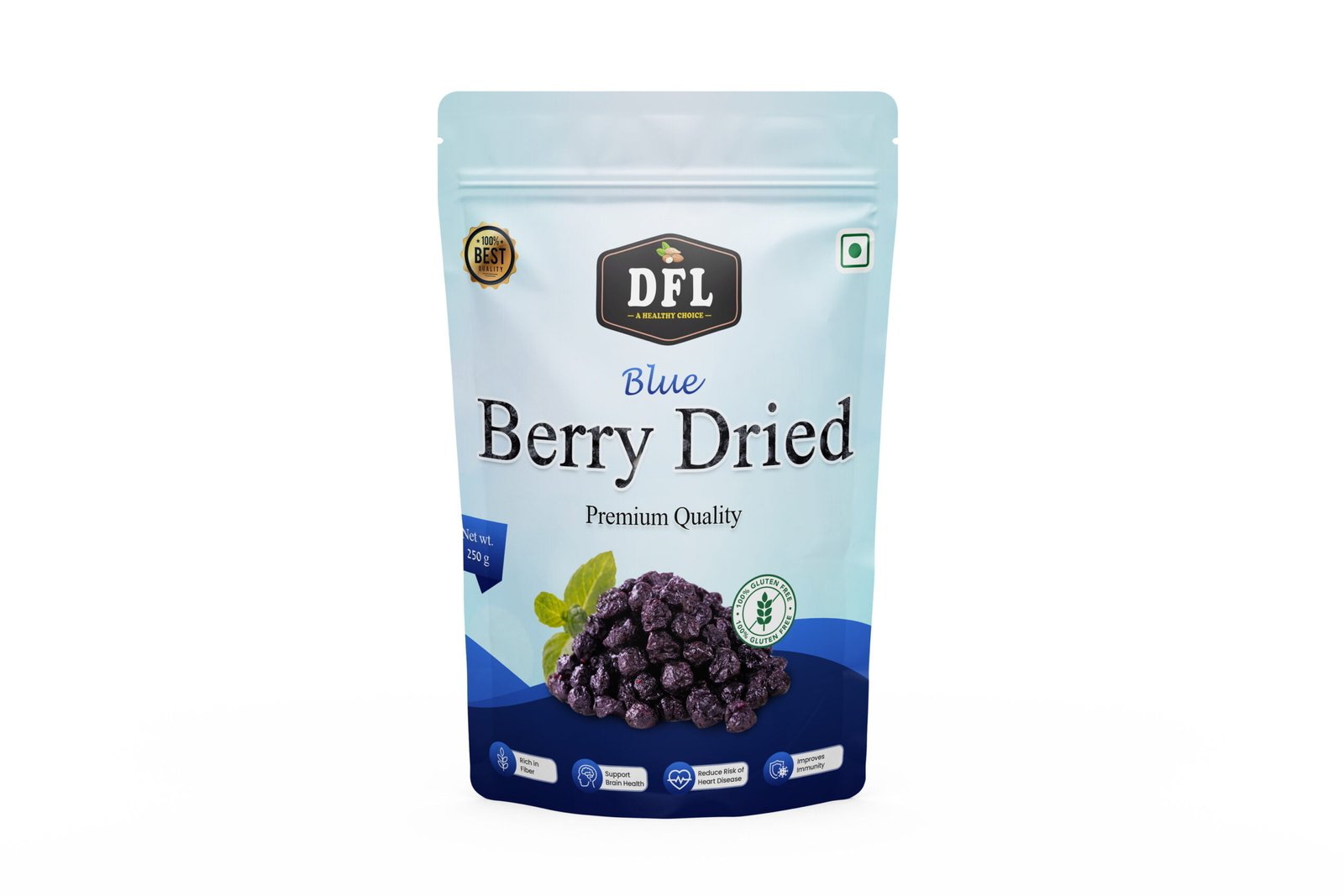 Dried Blueberries 250g: Nature's candy in a pack, plump and sweet, ready to add a burst of blueberry bliss to your snacks!