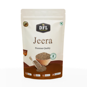 Front view of a 500g pack of jeera (cumin seeds), featuring the product label.