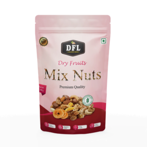 Front view of a 250g pack of nut mix, featuring various nuts and the product label.