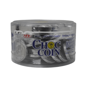 A pile of Choco Coin Milk Flavoured Candy, featuring vibrant packaging with chocolate coin illustrations.