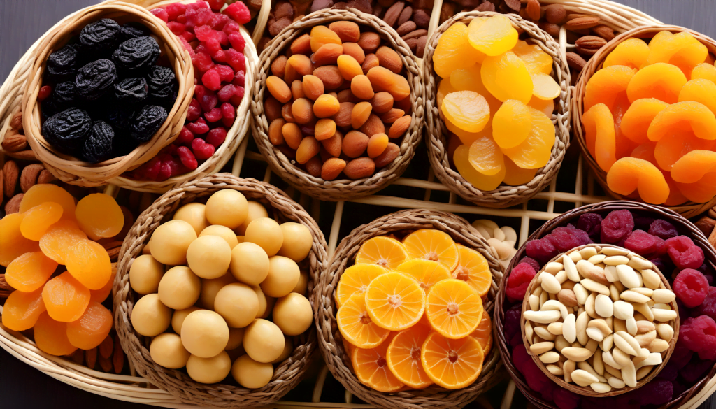 Healthy life with dry fruits