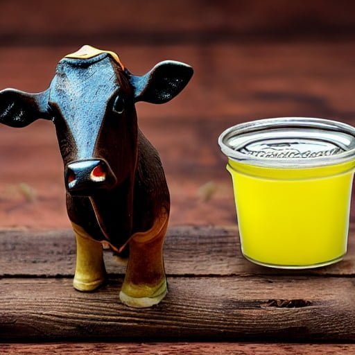 organic desi ghee with a cow